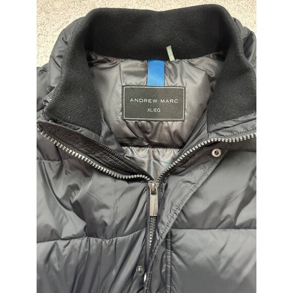Andrew Marc New Mens Black Full Zip Puffer Jacket Coat Size XL NWT - Picture 7 of 16